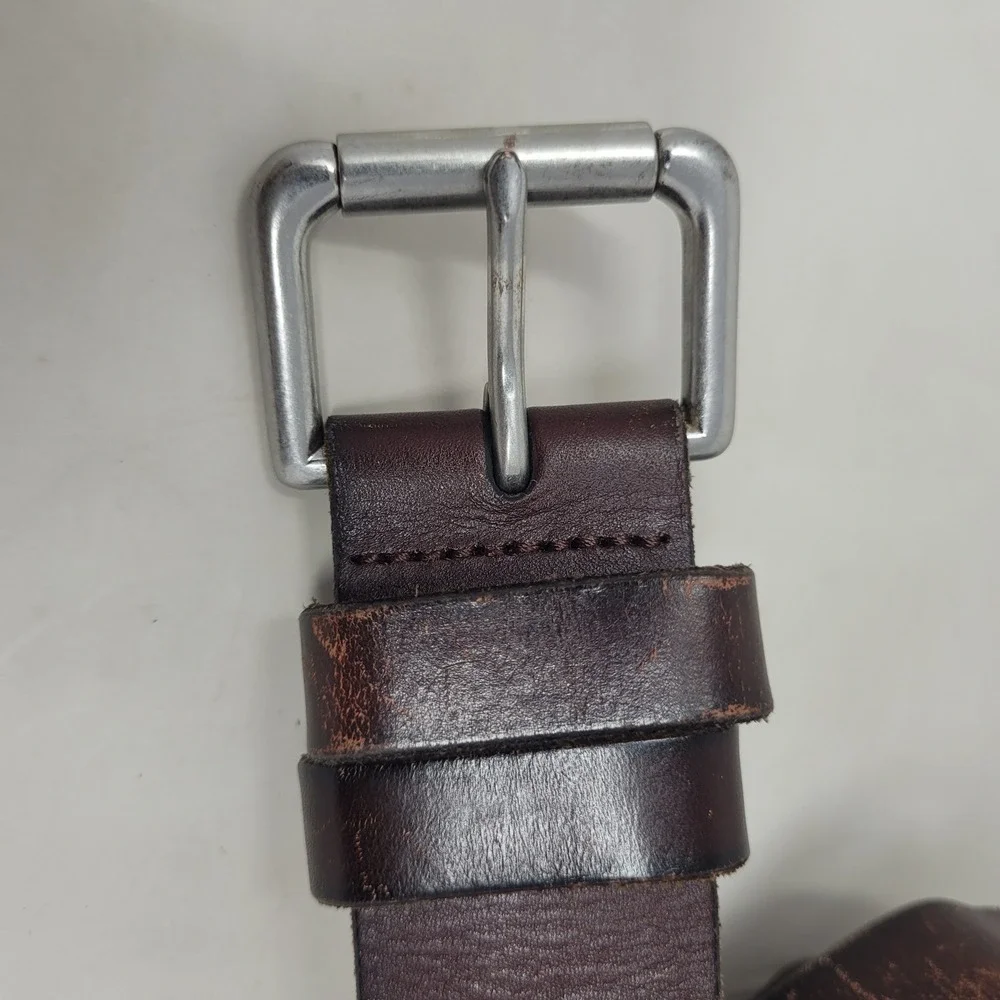 Polo Ralph Lauren Belt 48 Brown Leather Preppy Heritage Casual Everyday Cowboy